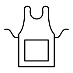 Vector Apron Outline Icon Design