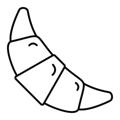 Vector Croissant Outline Icon Design