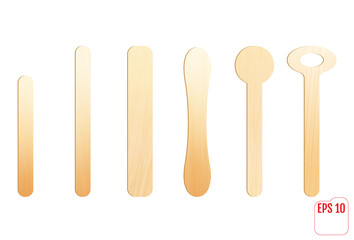 Wooden stick for icecream or medical tongue depressor.