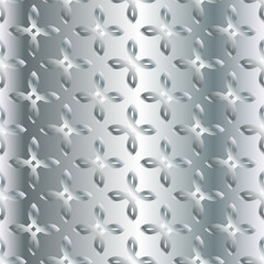 Silver metal gradient flower pattern background