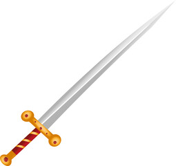golden middle ages sword weapon for a knife fight