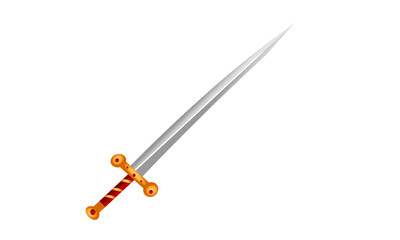 golden middle ages sword weapon for a knife fight