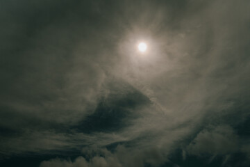 Obraz premium Cloudy Sky with Sun