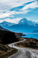 Road to Mt Cook National Park, New Zealand
