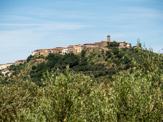 Fototapeta na wymiar Italia, Toscana, Grosseto, Monte Amiata, il paese di Montegiovi.