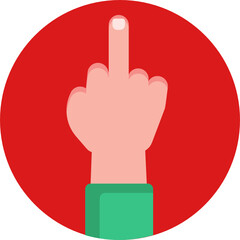 Middle Finger Icon. Protest Icon.