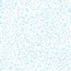 Hand Drawn blue Snowflakes Christmas Seamless Patt