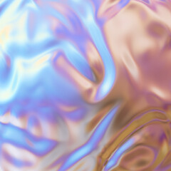 Obraz premium Trendy Iridescent Holographic Background. 3d render.