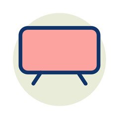 Television filled outline icon.