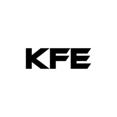 KFE letter logo design with white background in illustrator, vector logo modern alphabet font overlap style. calligraphy designs for logo, Poster, Invitation, etc.