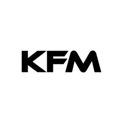 KFM letter logo design with white background in illustrator, vector logo modern alphabet font overlap style. calligraphy designs for logo, Poster, Invitation, etc.