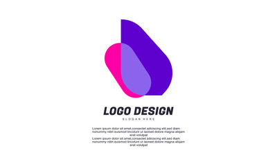 creative company media and business logos flat design