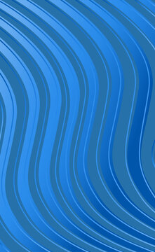 Abstract blue background with wavy lines - Vector