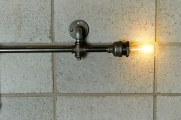 Vintage light fixtures, cafe interior