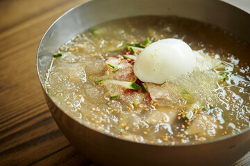 Cold Buckwheat Noodles in Radish Water Kimchi Broth