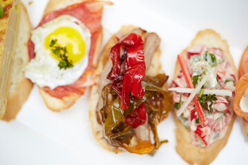 Vegetable Salad on Baguette Bread 