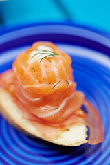 Salmon Salad on Baguette Bread