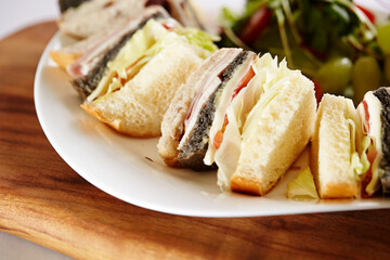 sandwich with ham and cheese