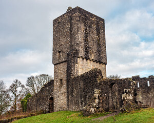 Remains of Mugdock Castle in the grounds of the Mugdock Country Park near Glasgow