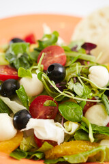 Obraz na płótnie Canvas salad with feta cheese and olives