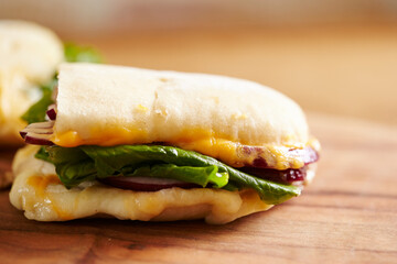 sandwich with ham and cheese