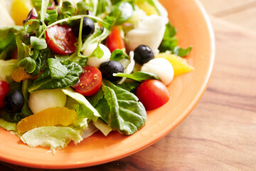 salad with feta cheese and olives