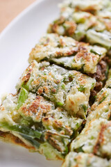 meat topping  and Green Onion Pancake