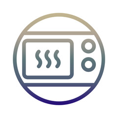 Microwave gradient icon.
