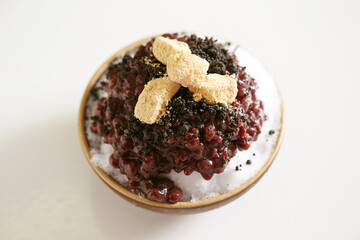 Chocolate Bean Bingsu ,Red bean shaved ice