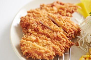 pork cutlet on a plate 