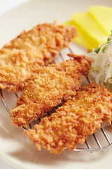 fish cutlet on a plate 