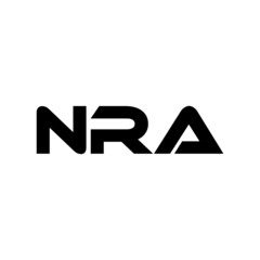 NRA letter logo design with white background in illustrator, vector logo modern alphabet font overlap style. calligraphy designs for logo, Poster, Invitation, etc.