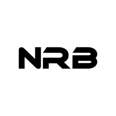 NRB letter logo design with white background in illustrator, vector logo modern alphabet font overlap style. calligraphy designs for logo, Poster, Invitation, etc.
