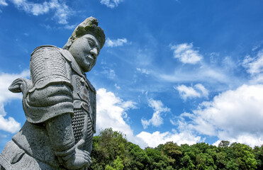 Giant ancient Chinese soldier statue