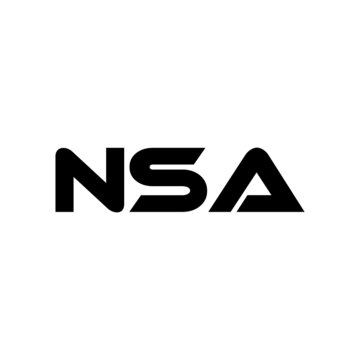 NSA letter logo design with white background in illustrator, vector logo modern alphabet font overlap style. calligraphy designs for logo, Poster, Invitation, etc.