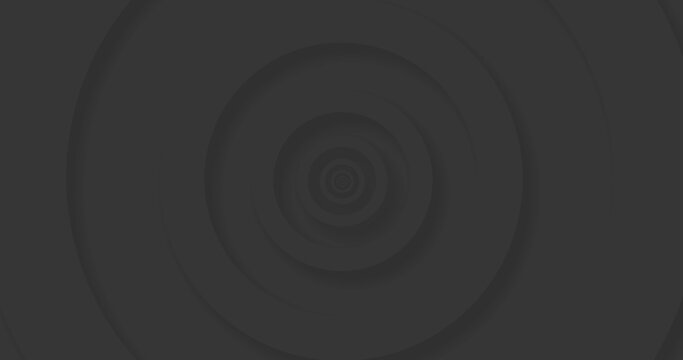 Image of grey concentric circles pulsating on seamless loop - Powered by Adobe