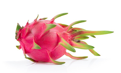 Dragon fruit, pitaya on white background