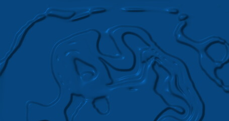 Image of multiple 3d blue liquid shapes waving swirling and flowing smoothly 