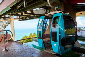 The departure point of the cable car in the amusement park - Powered by Adobe