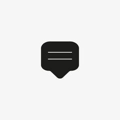 Speech bubble vector icon. Comment symbol.