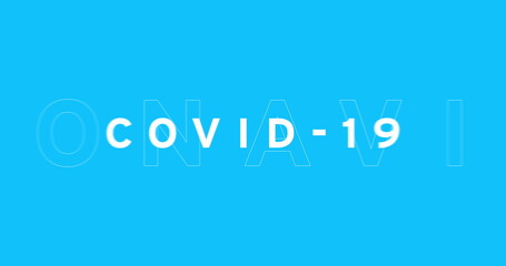 Coronavirus concept texts against blue background