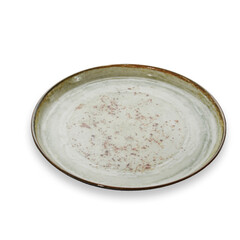 Porcelain glass plate on white background
