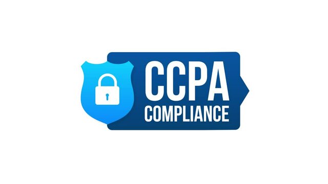 Ccpa, great design for any purposes. Security icon. Website information. Internet security. Motion graphics.