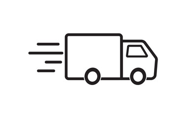 Fast delivery truck icon. Fast shipping. Design for website and mobile apps. Vector illustration.