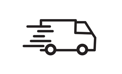 Fast delivery truck icon. Fast shipping. Design for website and mobile apps. Vector illustration.