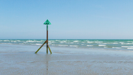 Beach and sea on the south coast of England