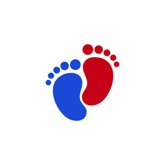 Fototapeta na wymiar foot care icon logo design template vector
