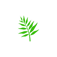 leaf branch logo icon design template vector