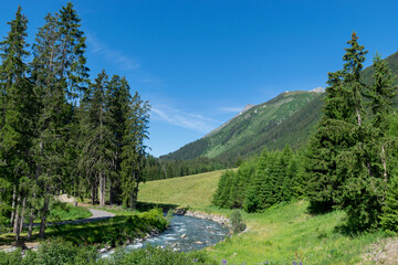 Alpin scenery near Ischgl, Tirol, Austria