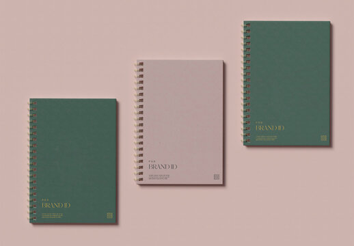 Three Notebook Mockup